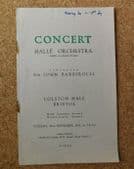 Halle Orchestra vintage concert programme 1951 Colston Hall Bristol 1950s